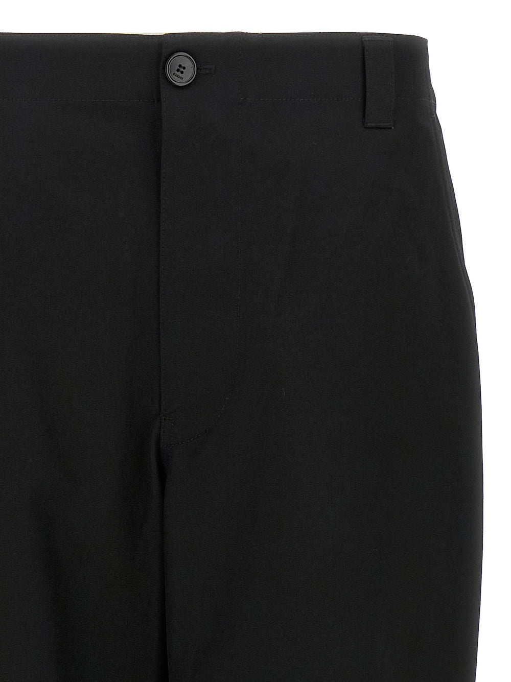 Black Cotton Casual Pants