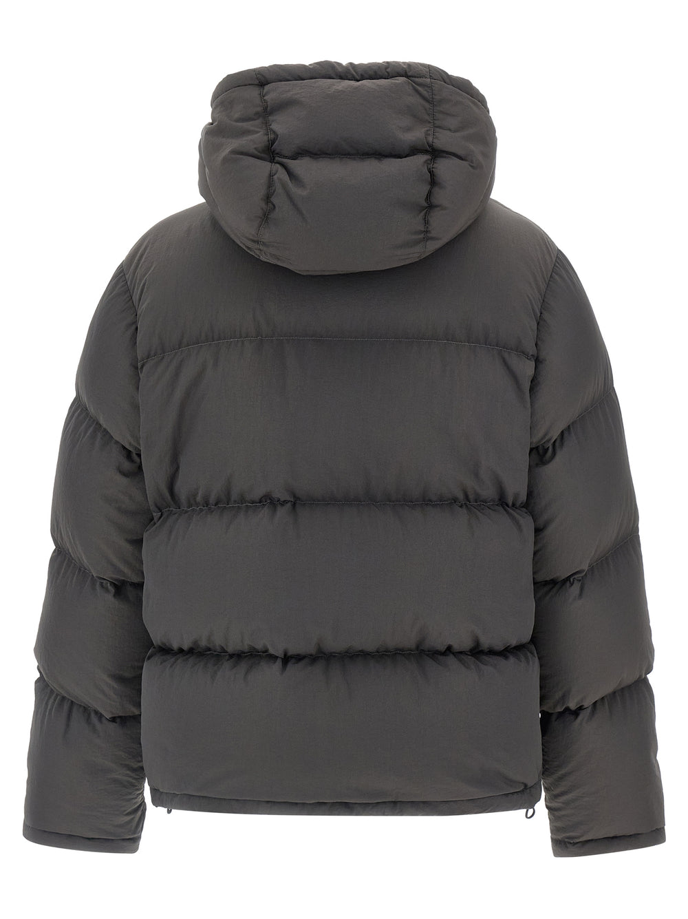 Gray Polyamide Full-Length Jacket