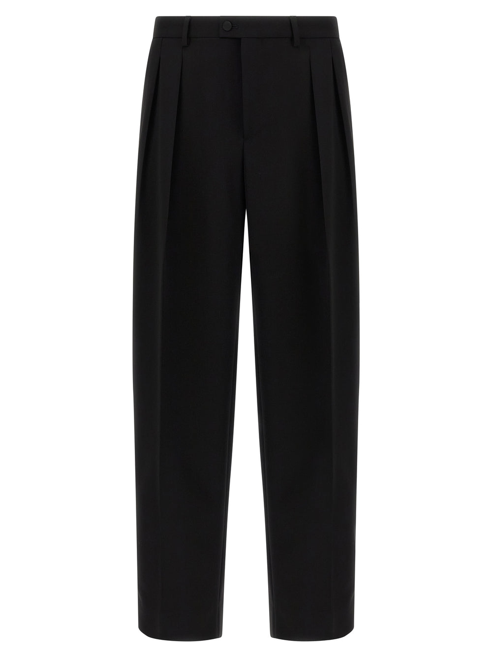 Black Virgin Wool Dress Pants mens luxury fashion - Mens Edit
