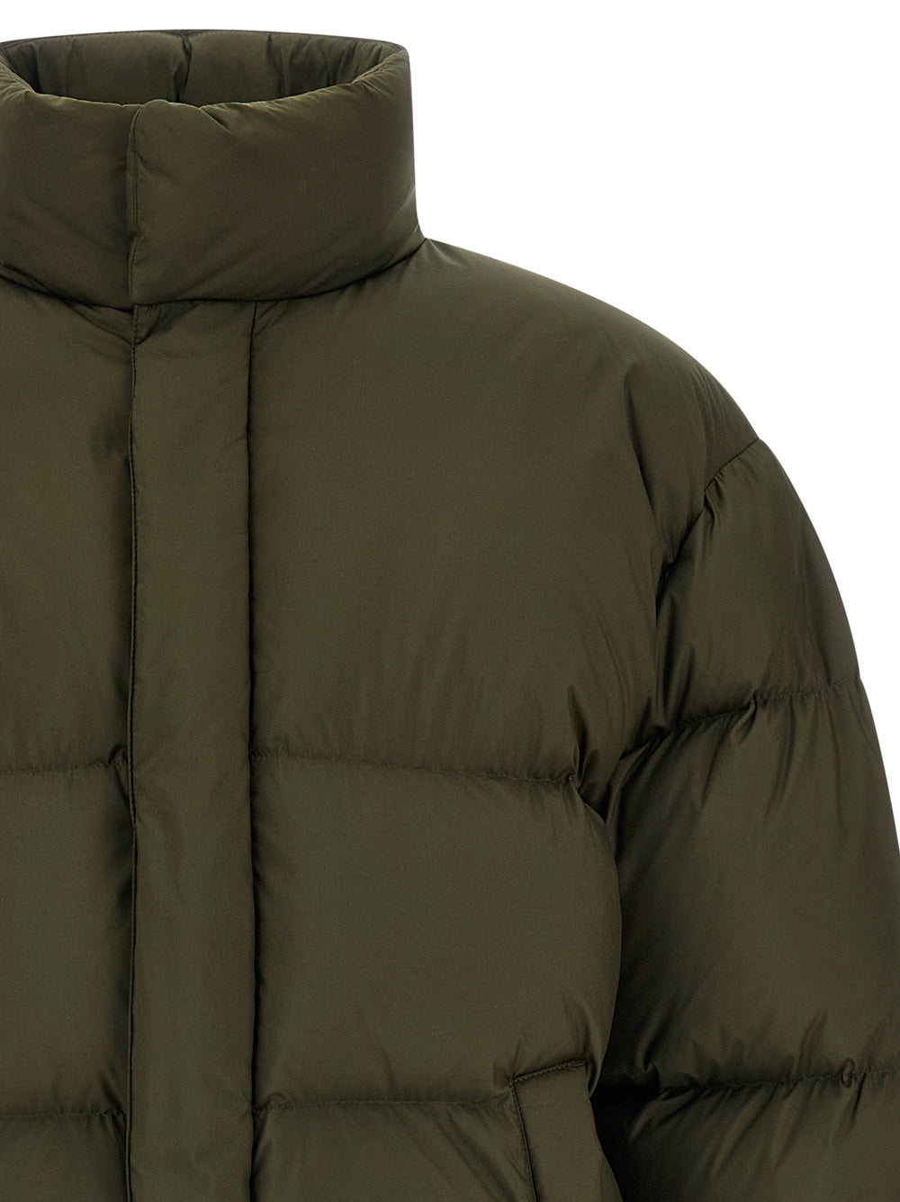 Bicolor Polyester Full-Length Jacket