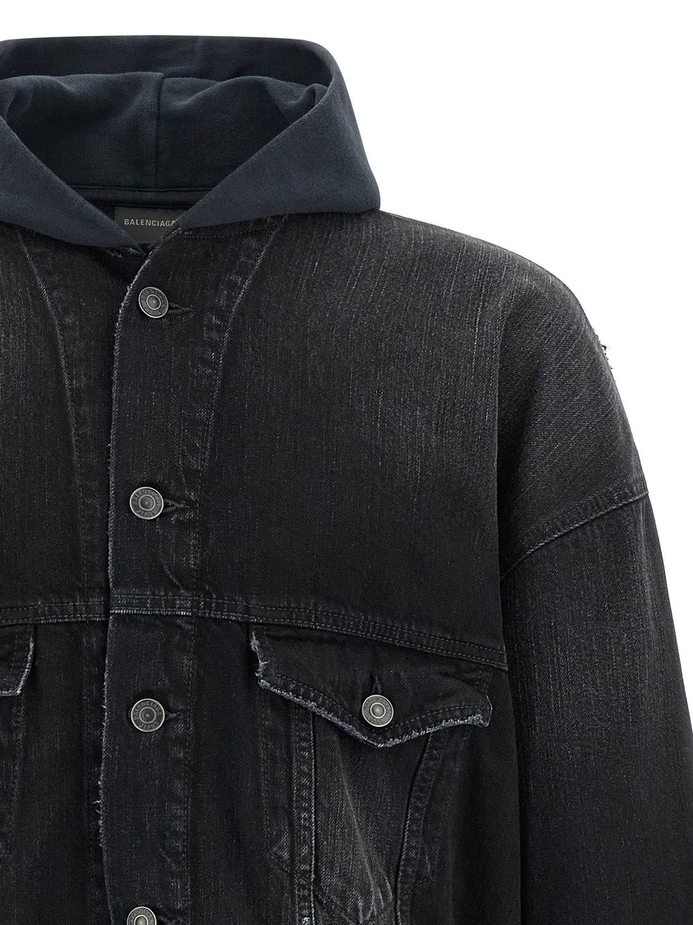 Black Cotton Denim Jacket