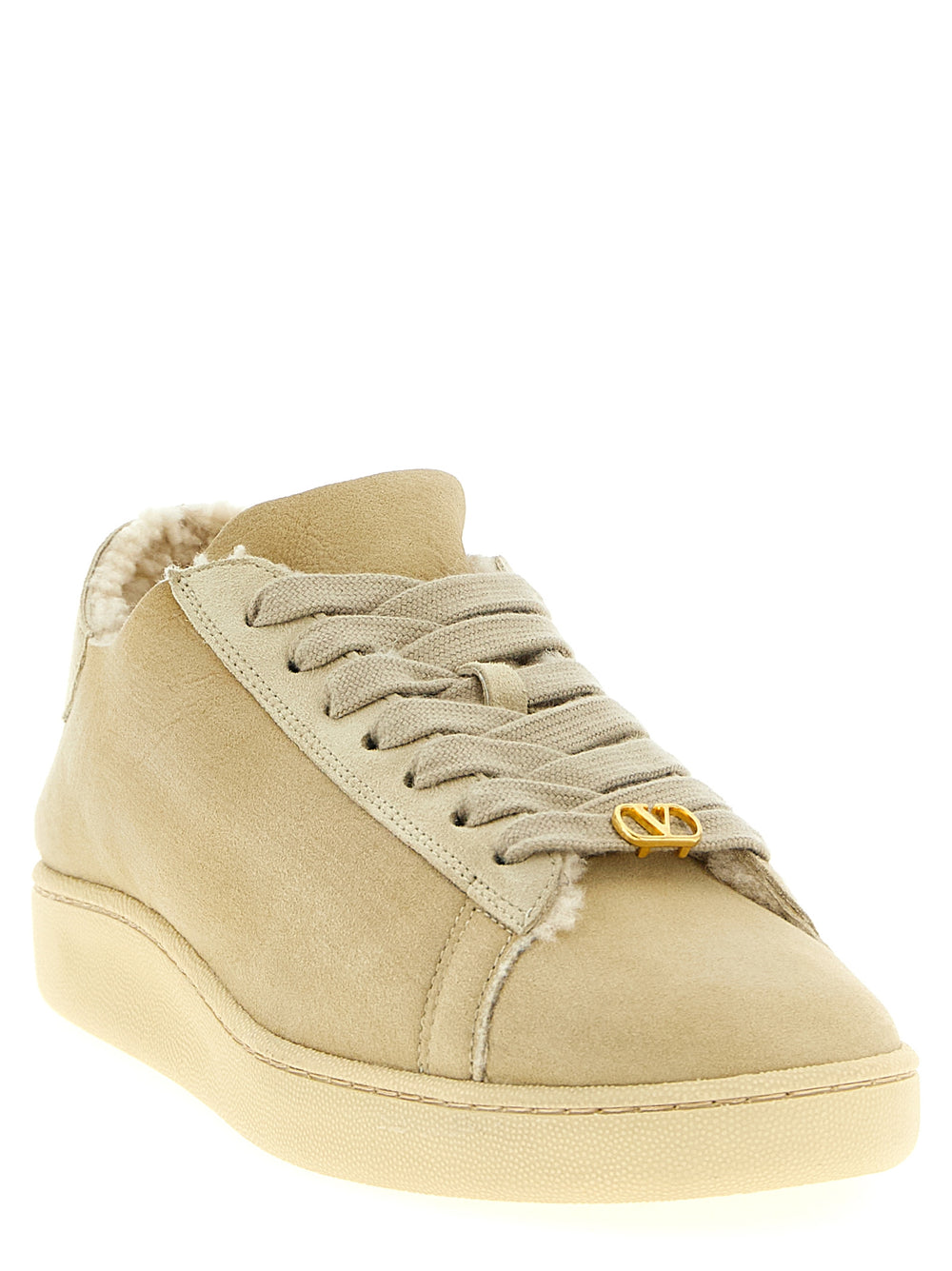 Valentino Garavani Sneakers από Δέρμα Κατσίκας σε Μπεζ
