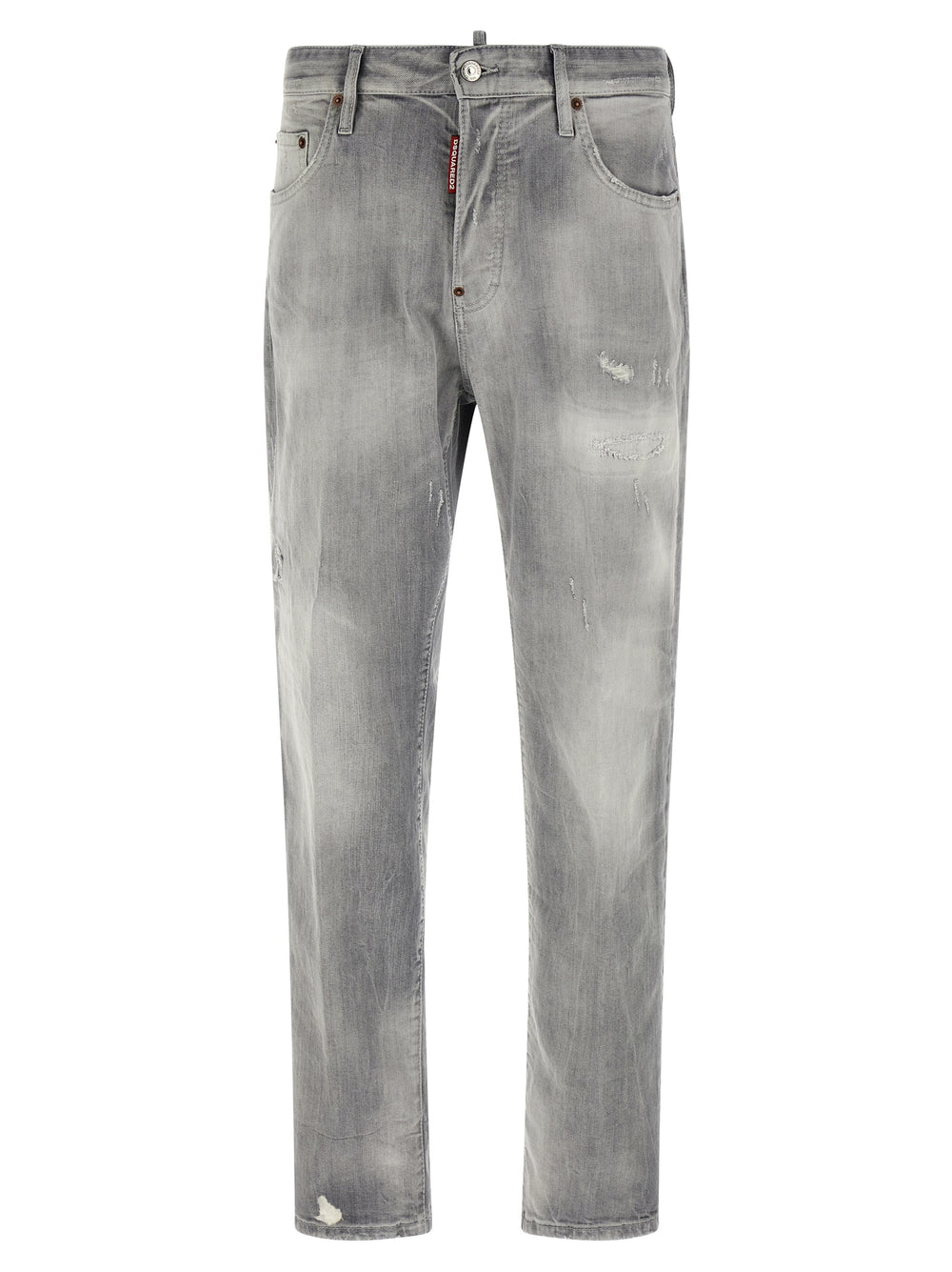 Gray Cotton Straight-Leg Jeans mens luxury fashion - Mens Edit
