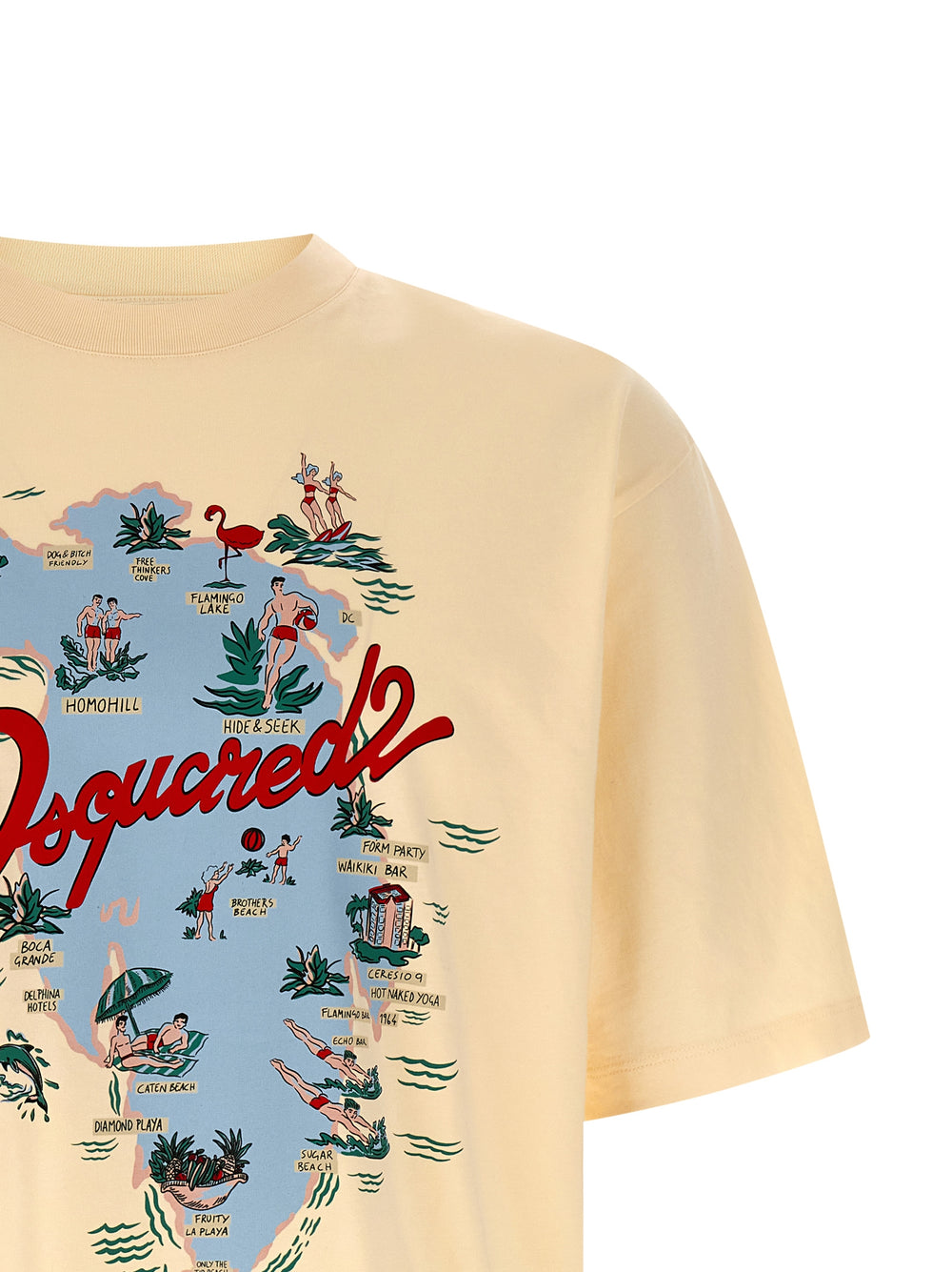 Dsquared² Βαμβακερό T-Shirt σε Μπεζ