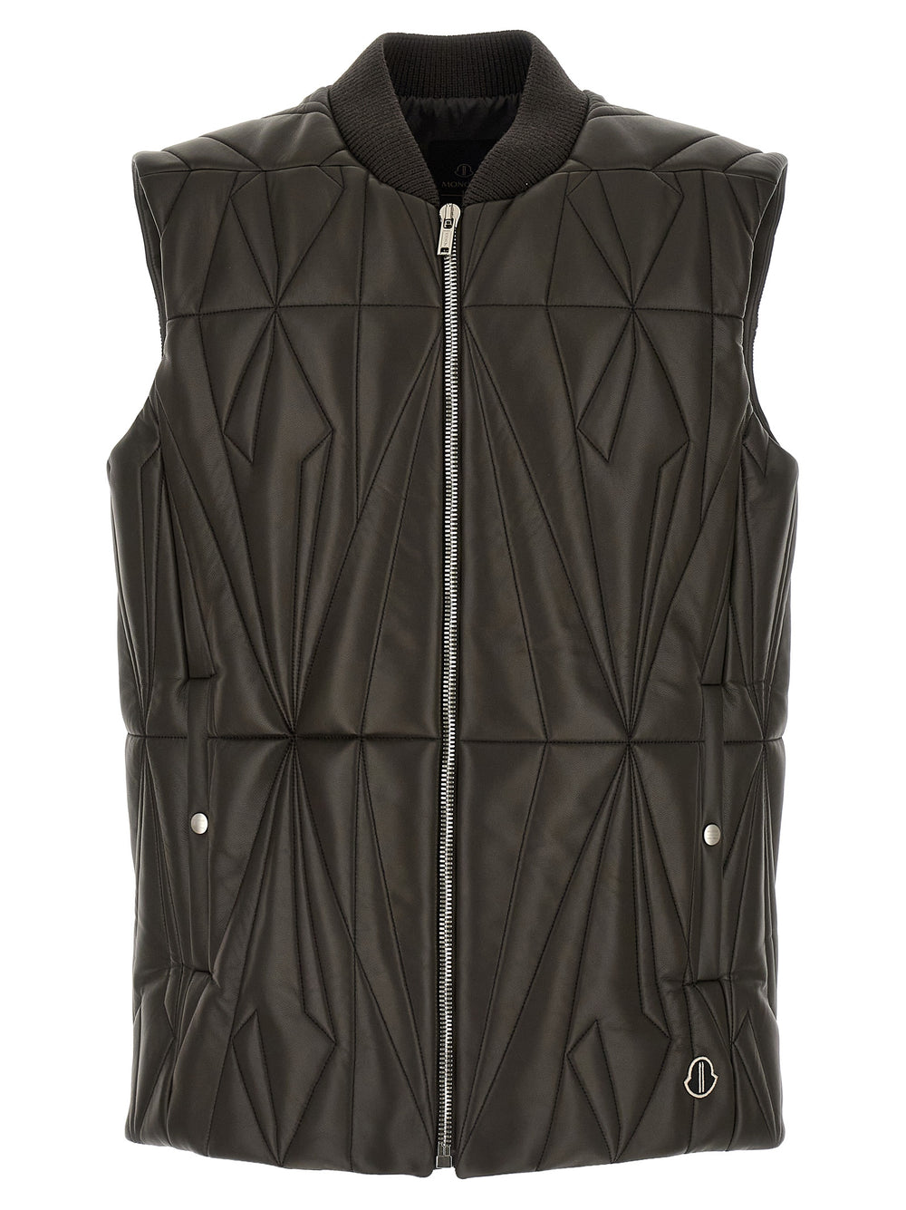 Brown Lamb Leather Sleeveless Jacket