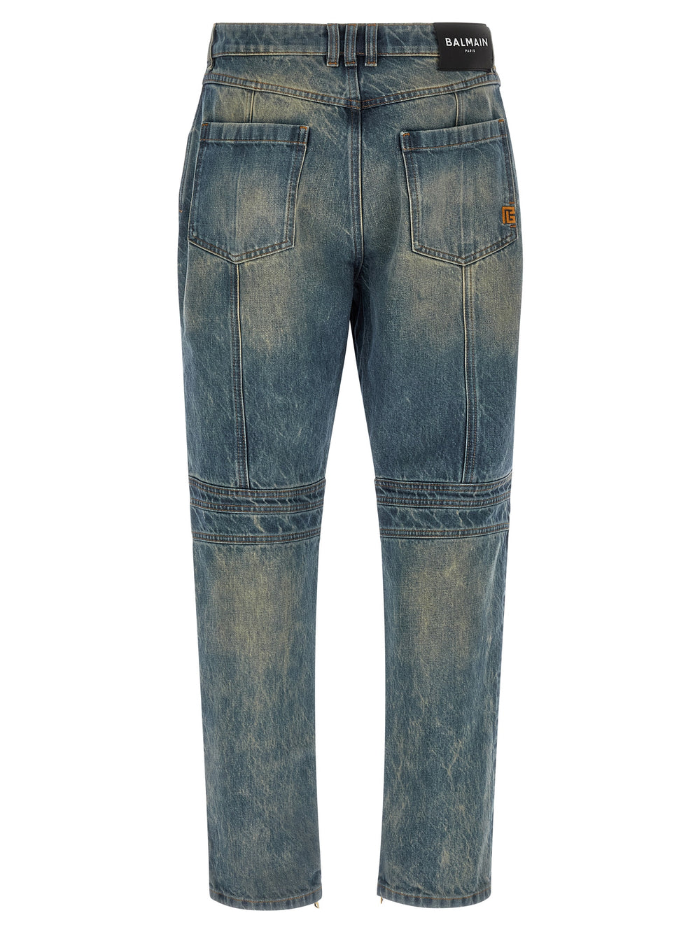 Balmain 100% Cotton Straight-Leg Jeans in Blue