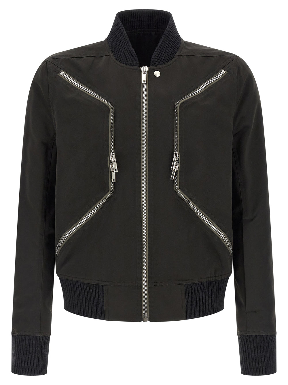 Black Polyester Bomber