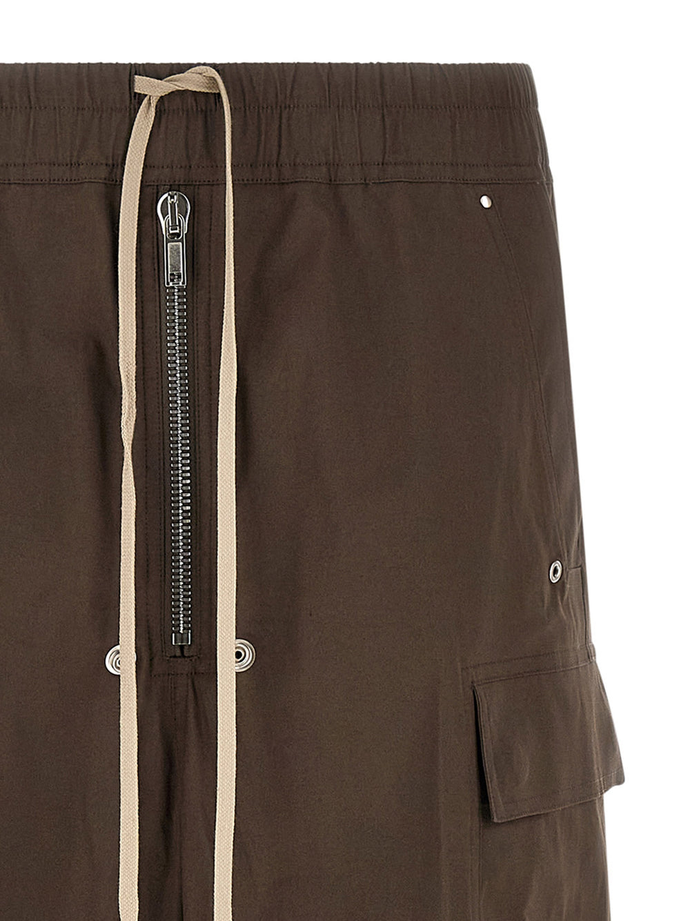 Rick Owens Cotton Cargo Pants in Brown
