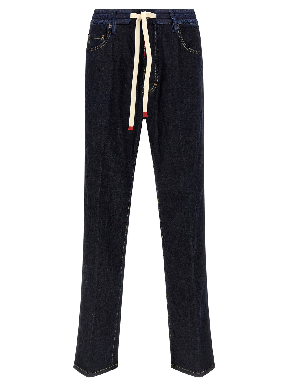 Blue Cotton Straight-Leg Jeans mens luxury fashion - Mens Edit