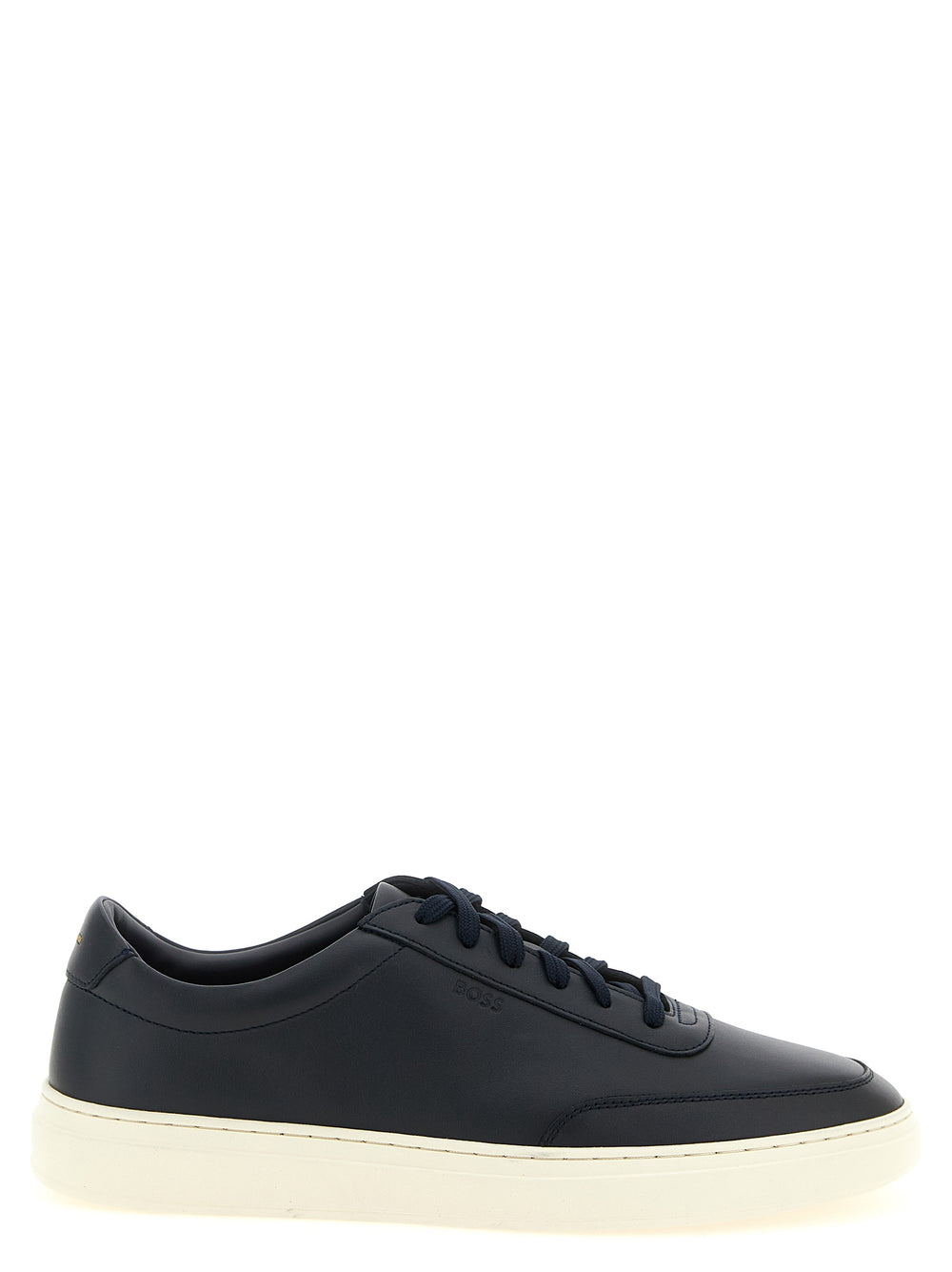 Blue Cowhide Low Top Sneakers