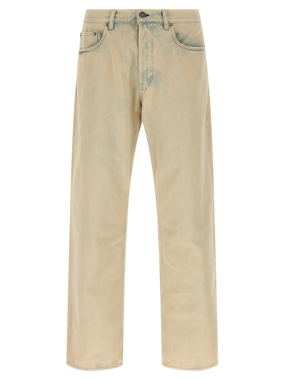 Golden Goose Wide-Leg Jeans in Beige