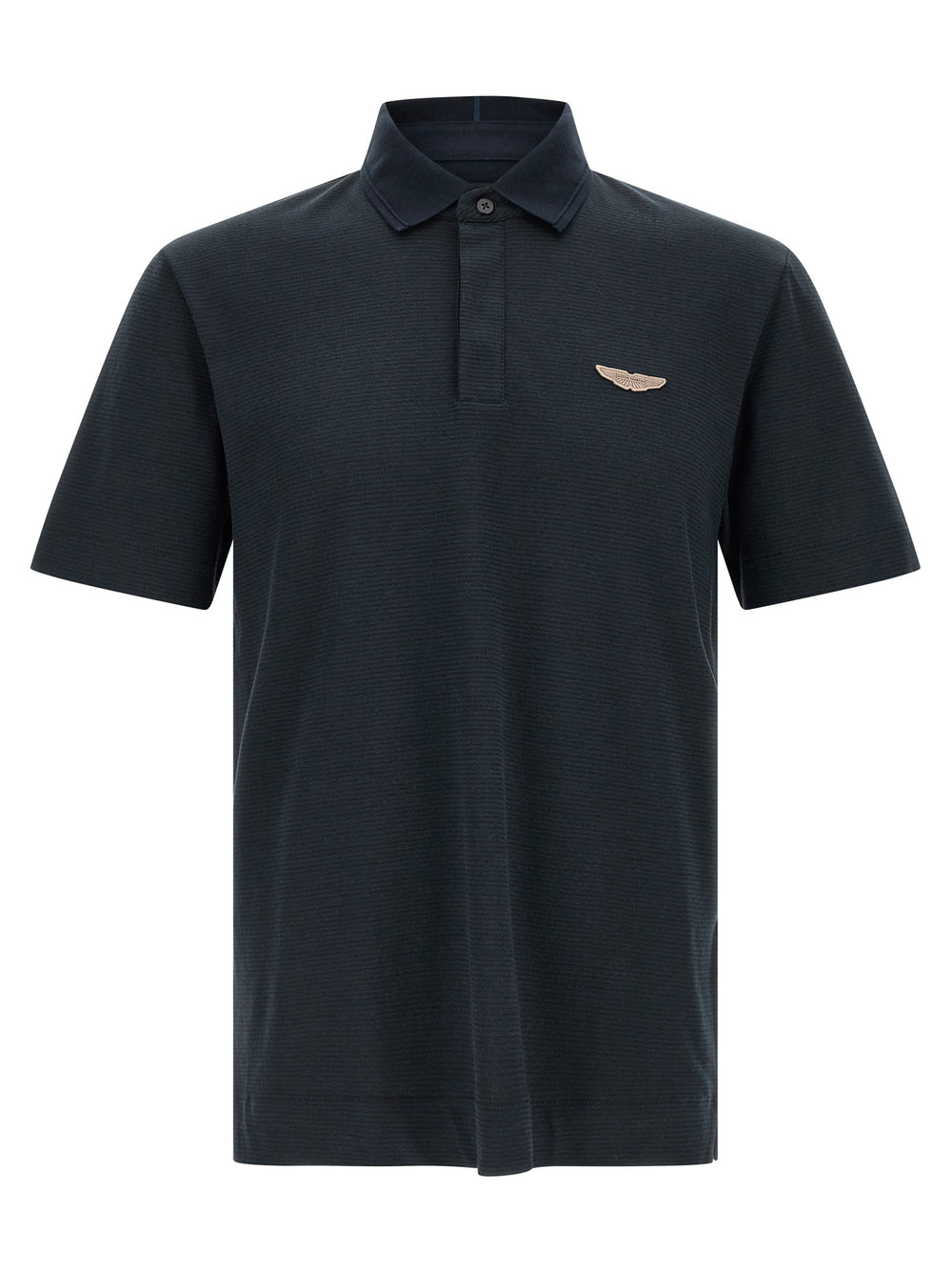 Blue Cotton Polo Shirt