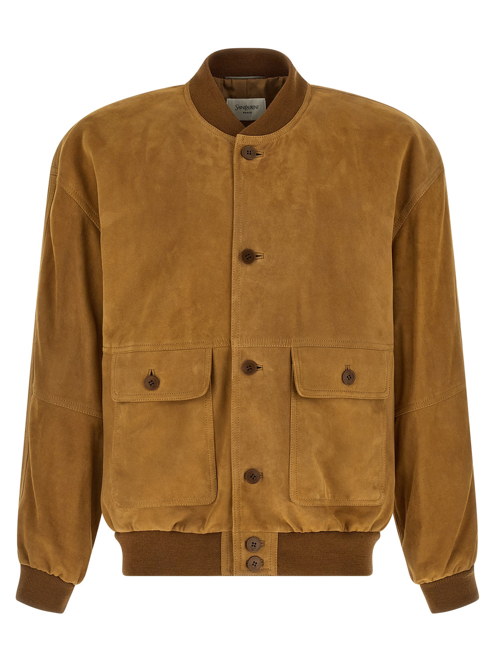 Saint Laurent Lamb Leather Jacket in Brown