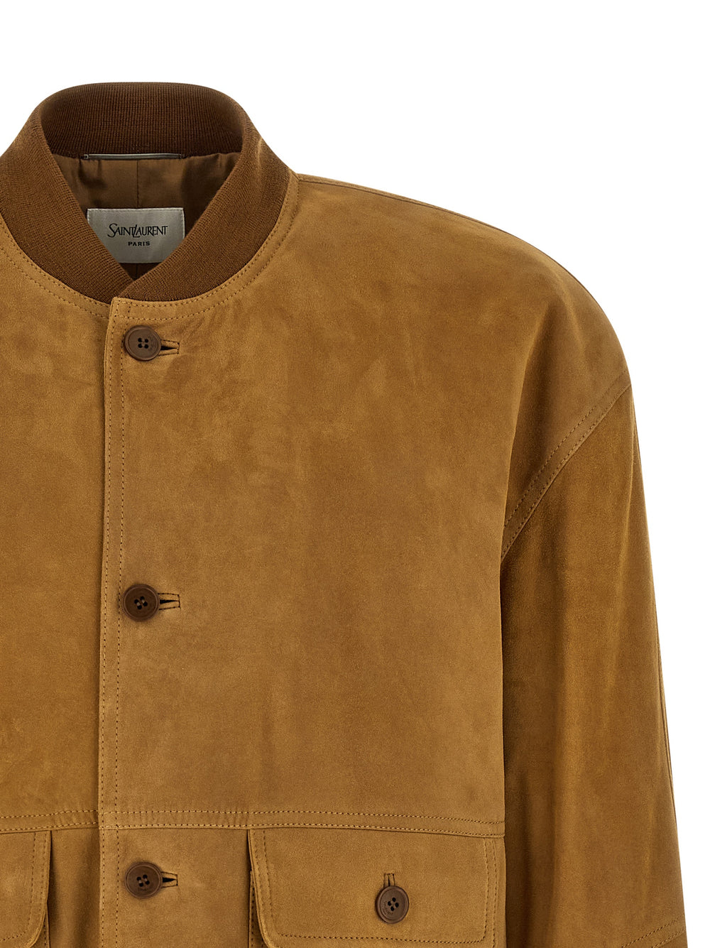 Saint Laurent Lamb Leather Jacket in Brown