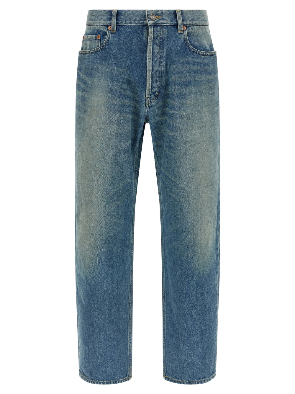 Saint Laurent Straight-Leg Jeans in Blue