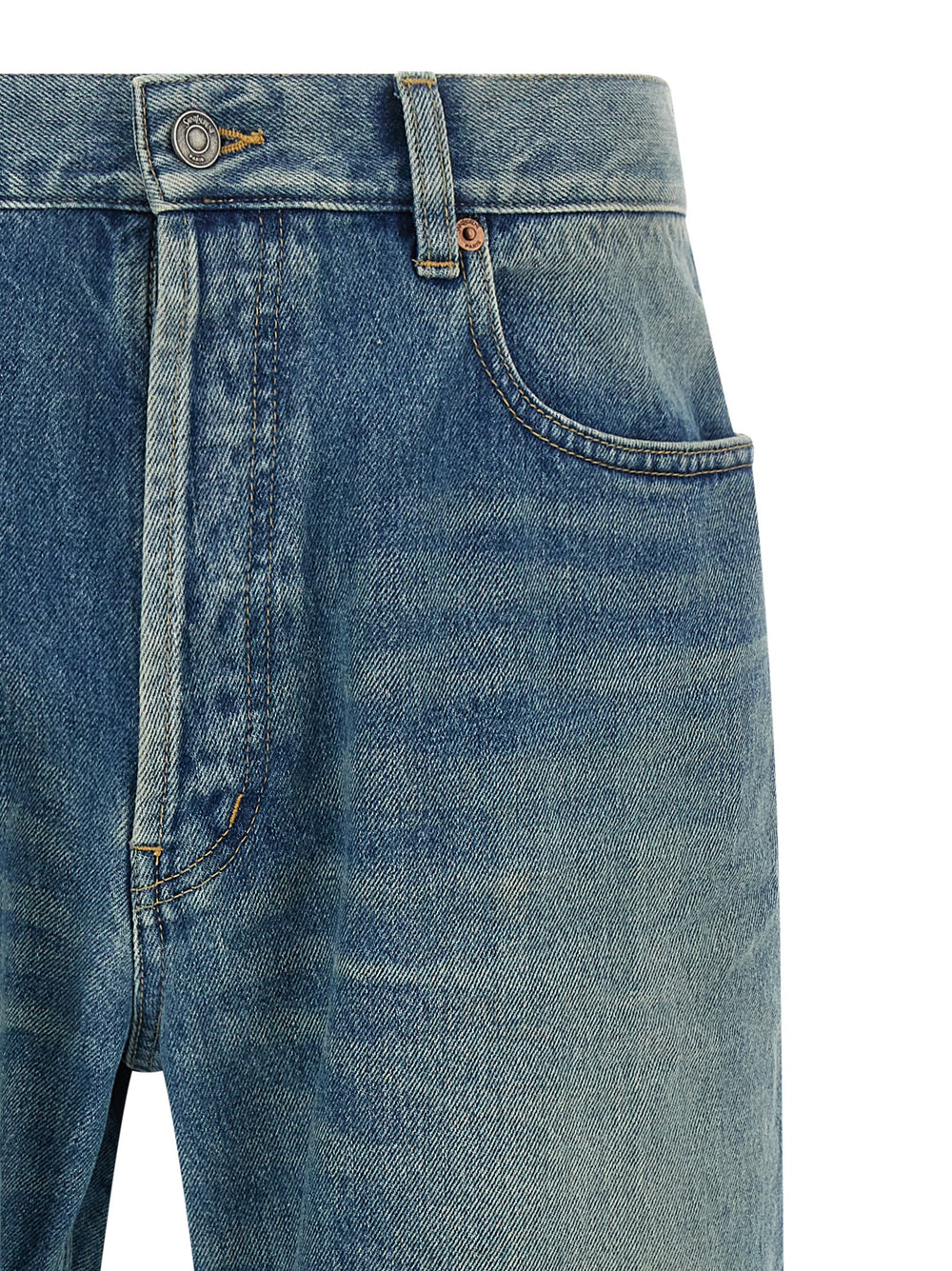 Saint Laurent Straight-Leg Jeans in Blue