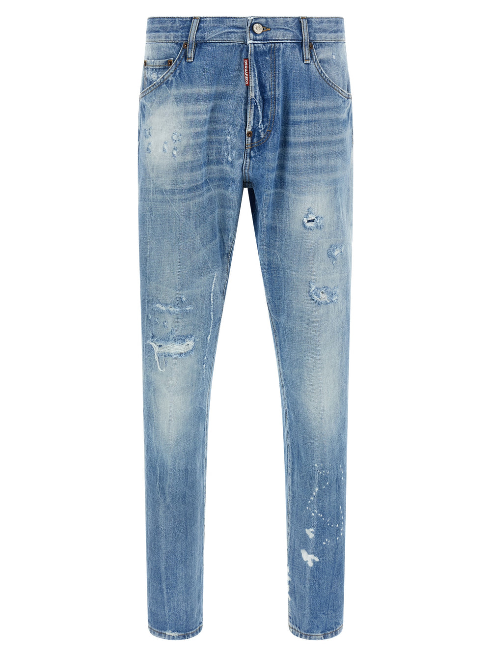 Blue Cotton Straight-Leg Jeans mens luxury fashion - Mens Edit