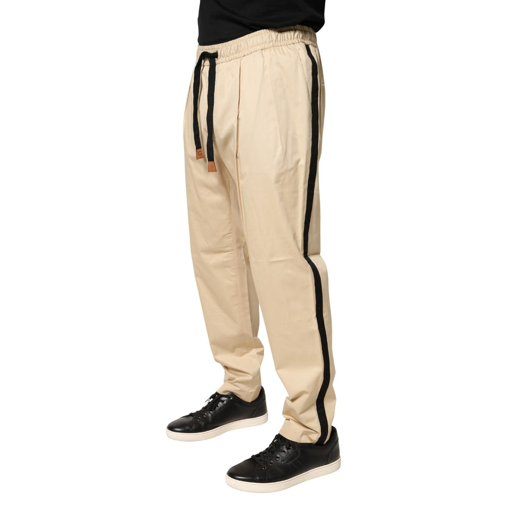Dolce & Gabbana Βαμβακερό Παντελόνι Jogger σε Μπεζ