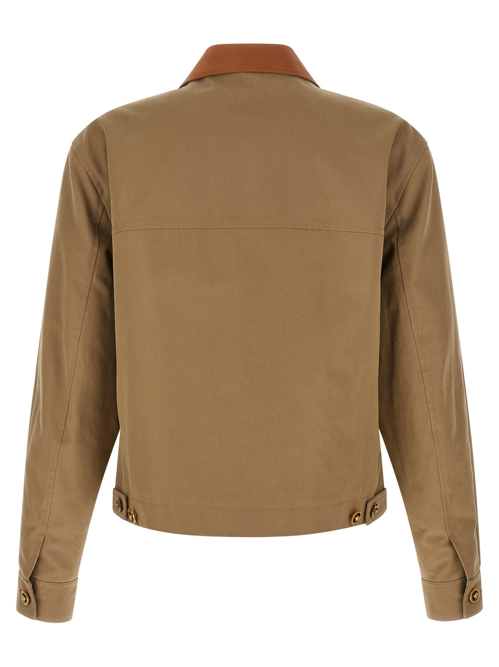 Versace Cotton Canvas Jacket in Beige