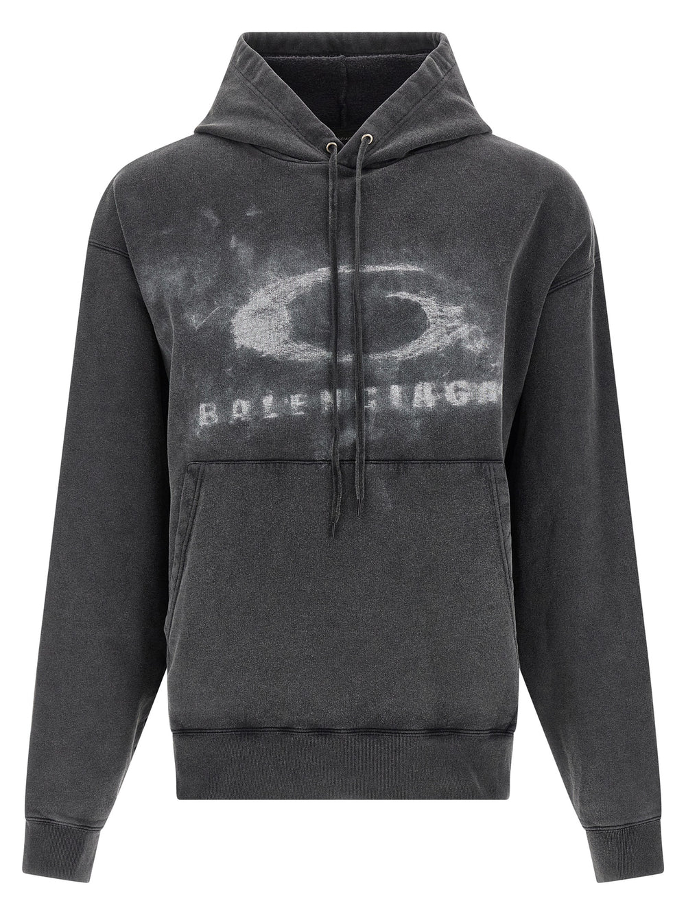 Balenciaga Bicolor Cotton Sweatshirt in White/Black