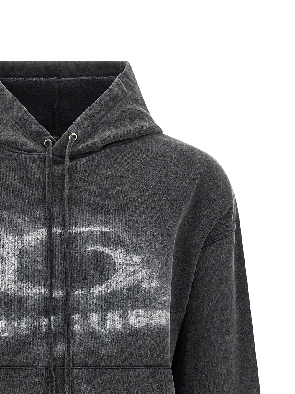 Balenciaga Bicolor Cotton Sweatshirt in White/Black