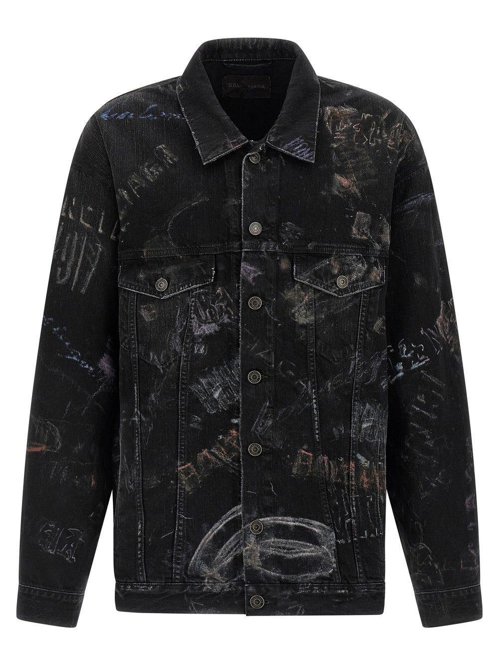 Balenciaga Cotton Denim Jacket in Black