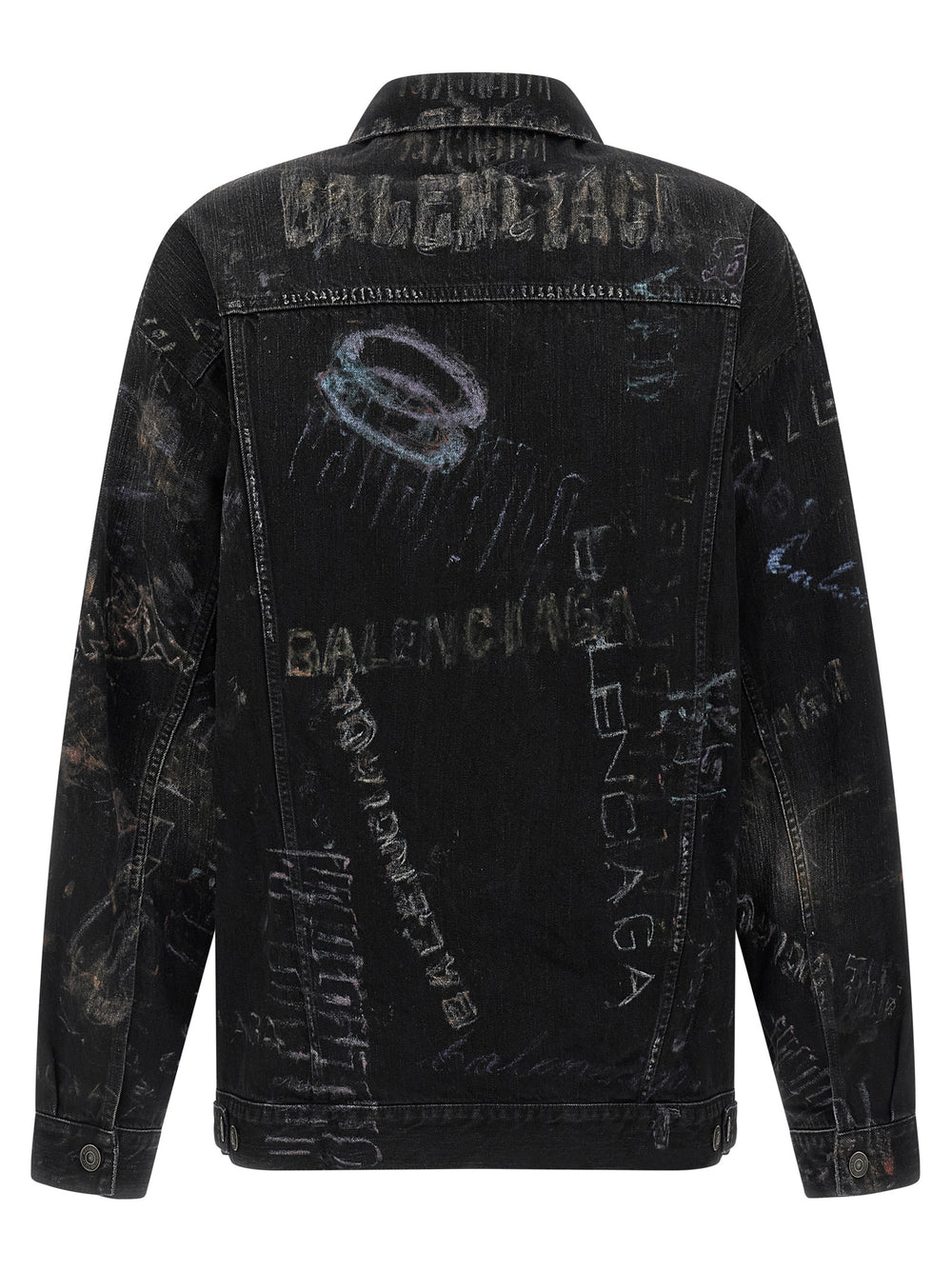 Balenciaga Cotton Denim Jacket in Black