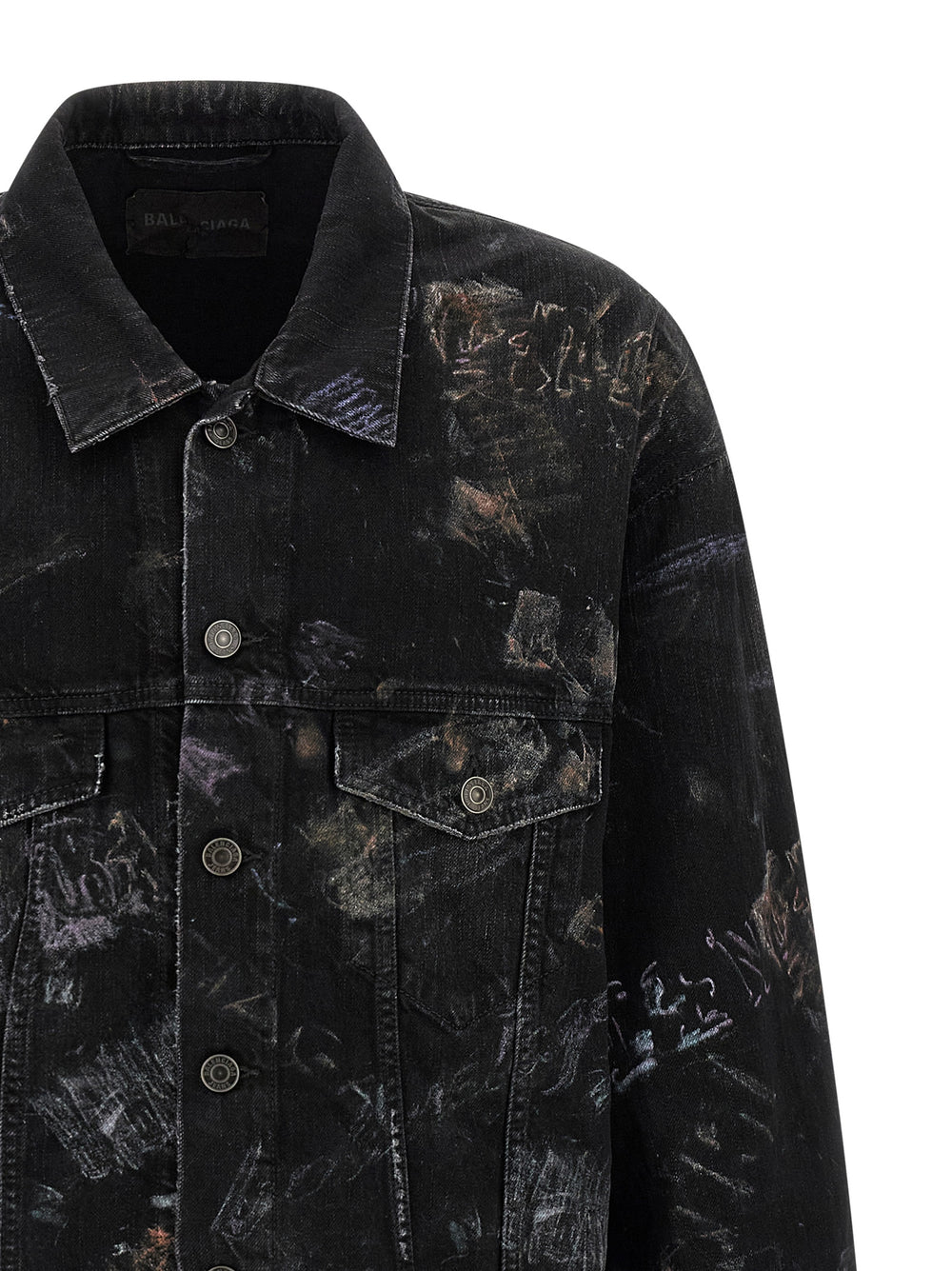 Balenciaga Cotton Denim Jacket in Black