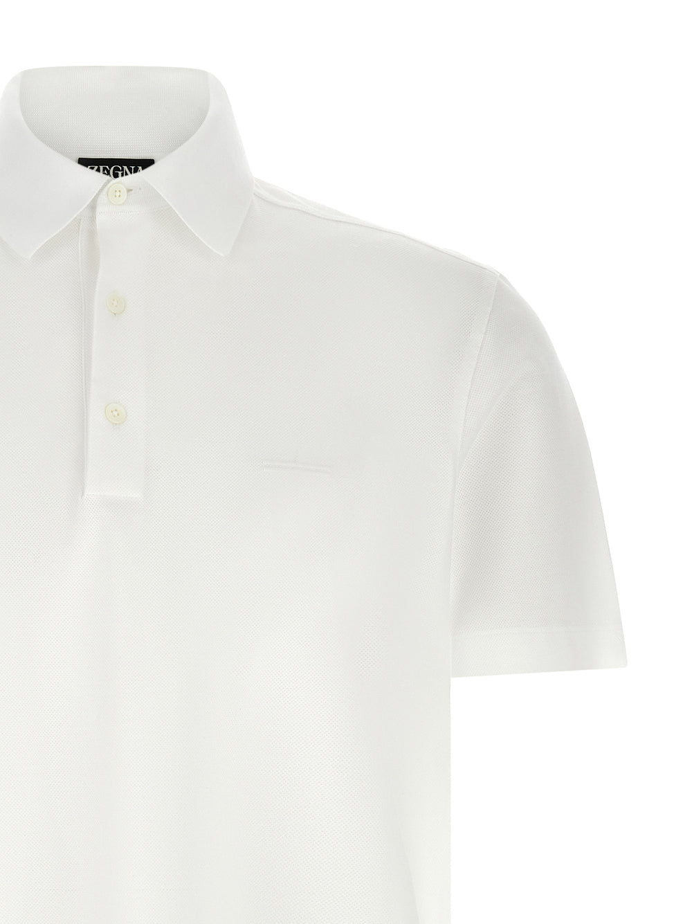 White Cotton Polo Shirt