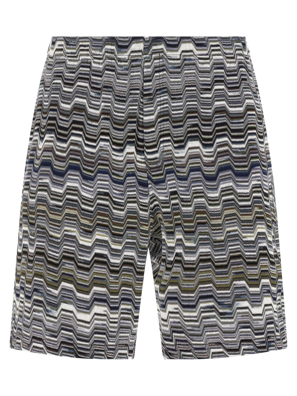 Bicolor Cotton Bermuda Shorts
