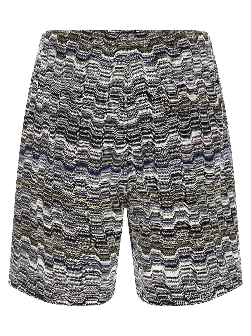 Bicolor Cotton Bermuda Shorts