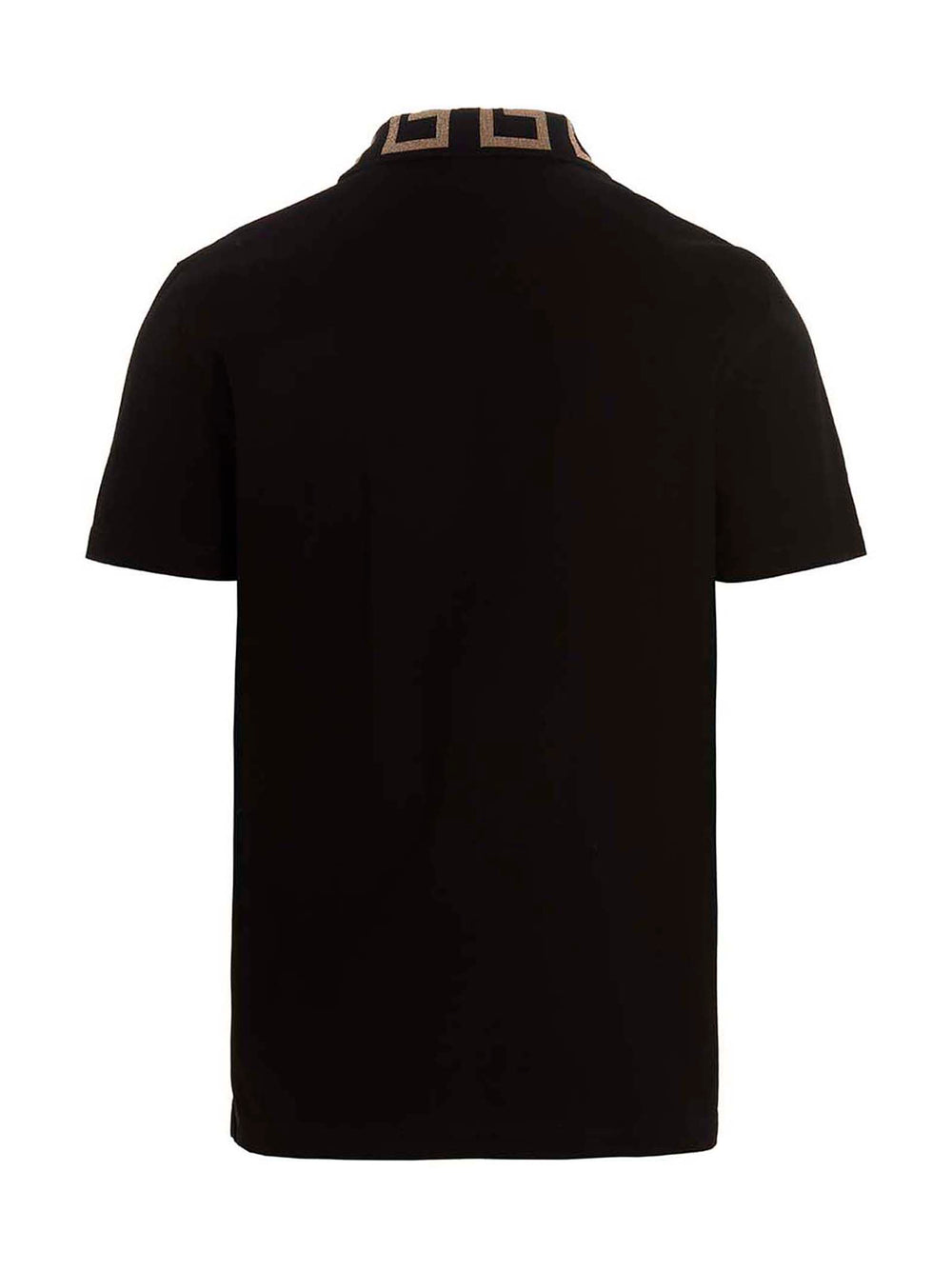 Versace Βαμβακερό Polo από 100% βαμβάκι σε Μαύρο