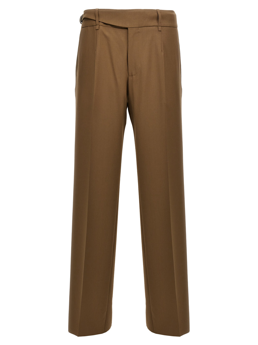 Brown Virgin Wool Dress Pants mens luxury fashion - Mens Edit