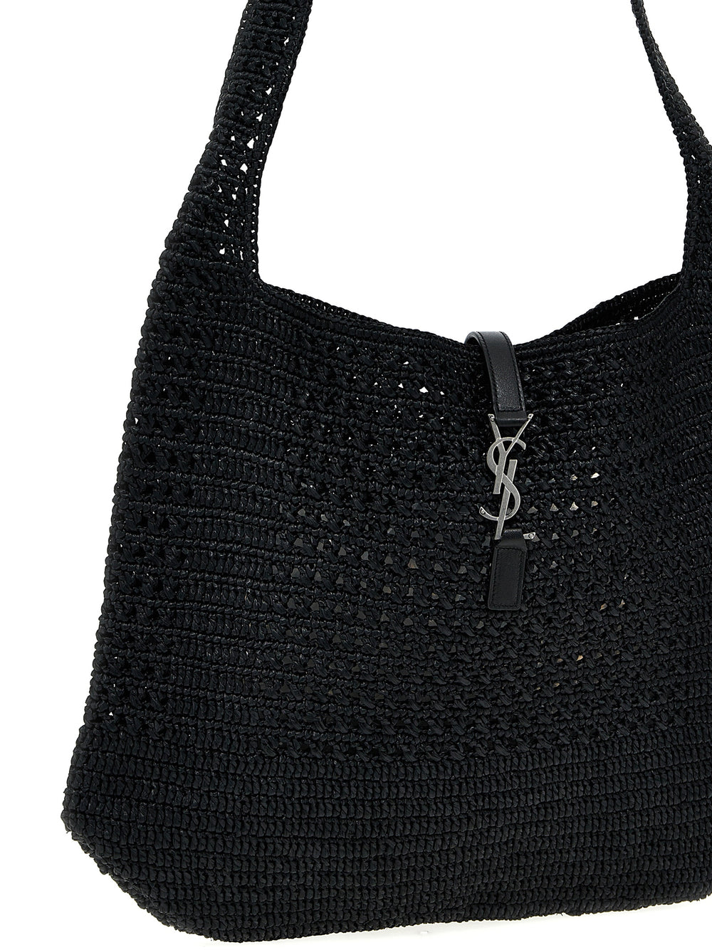 Saint Laurent Τσάντα Ώμου από 100% Ράφια σε Μαύρο