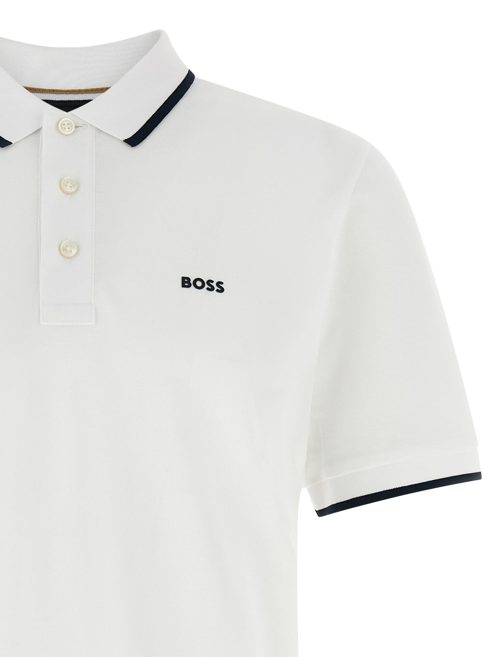 White Cotton Polo Shirt