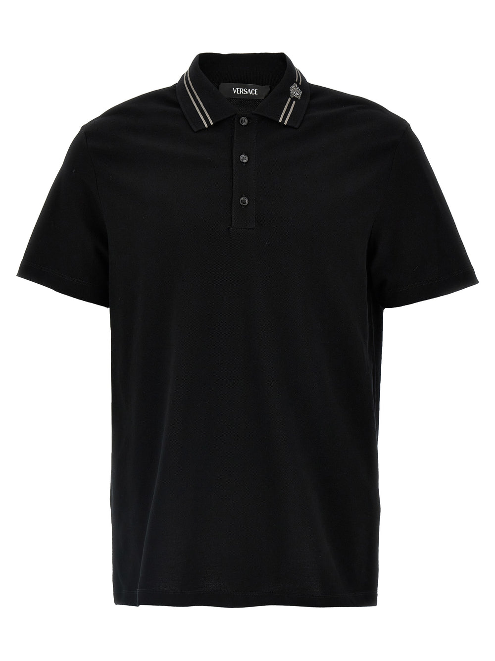 Black Cotton Polo Shirt mens luxury fashion - Mens Edit