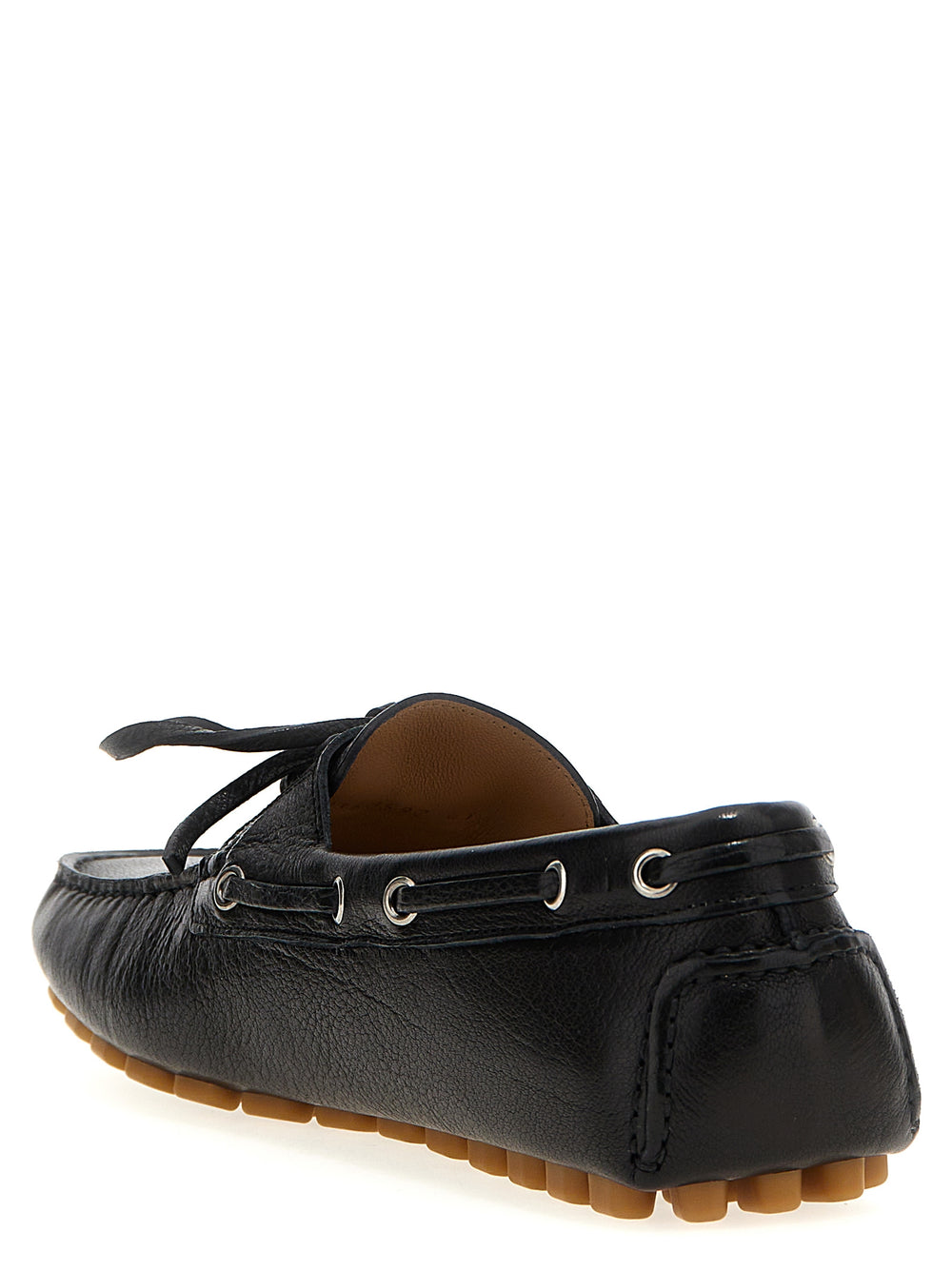 Valentino Garavani Buffalo Leather Slip-On Loafers in Black