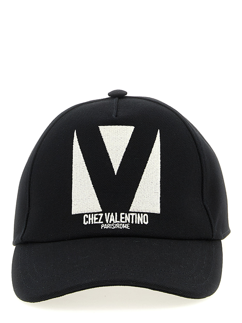 Valentino Garavani 100% Cotton Baseball Cap in Black