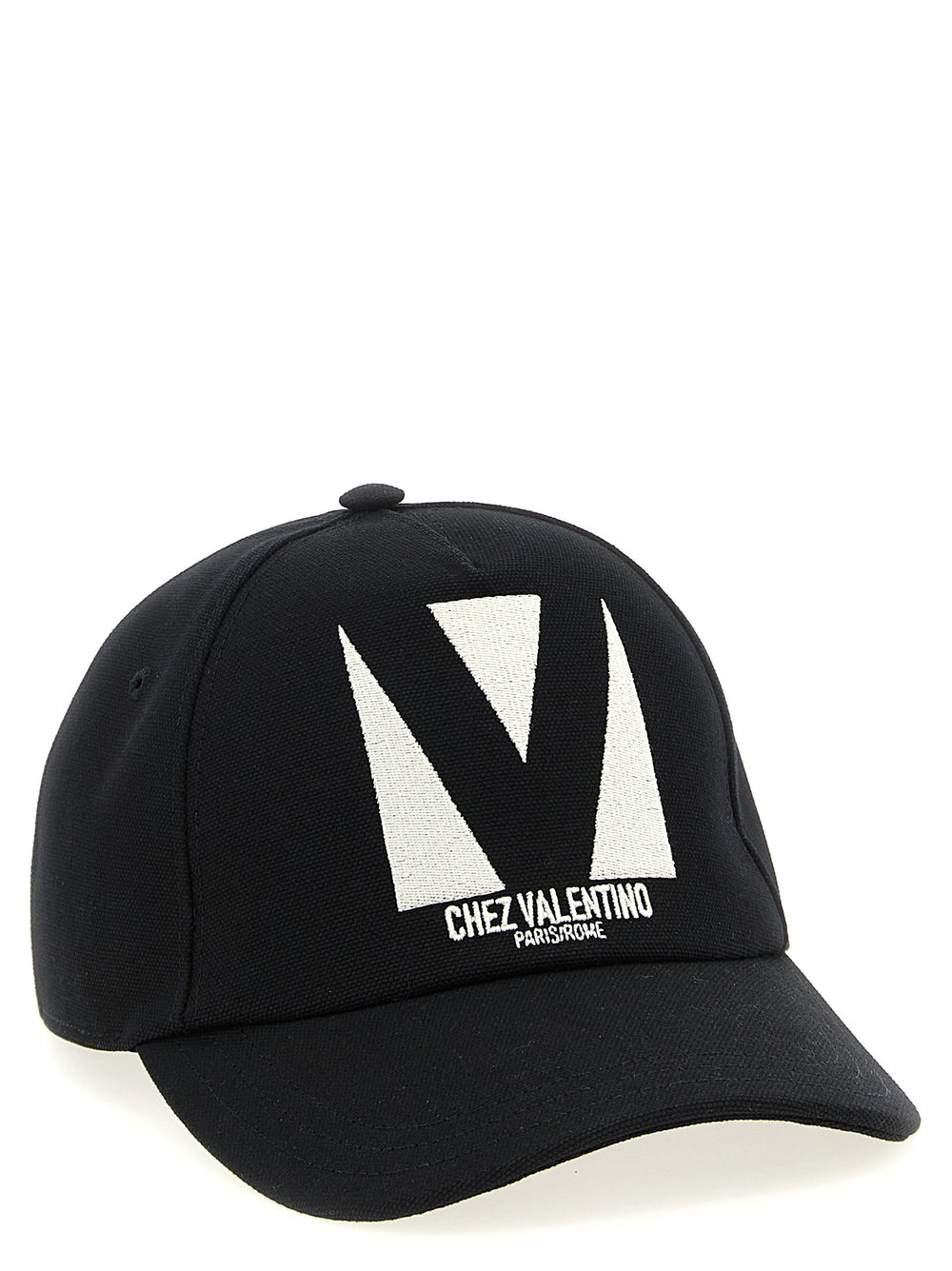 Valentino Garavani 100% Cotton Baseball Cap in Black