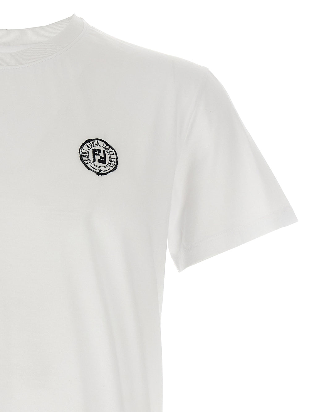 Fendi 100% Cotton T-Shirt in White