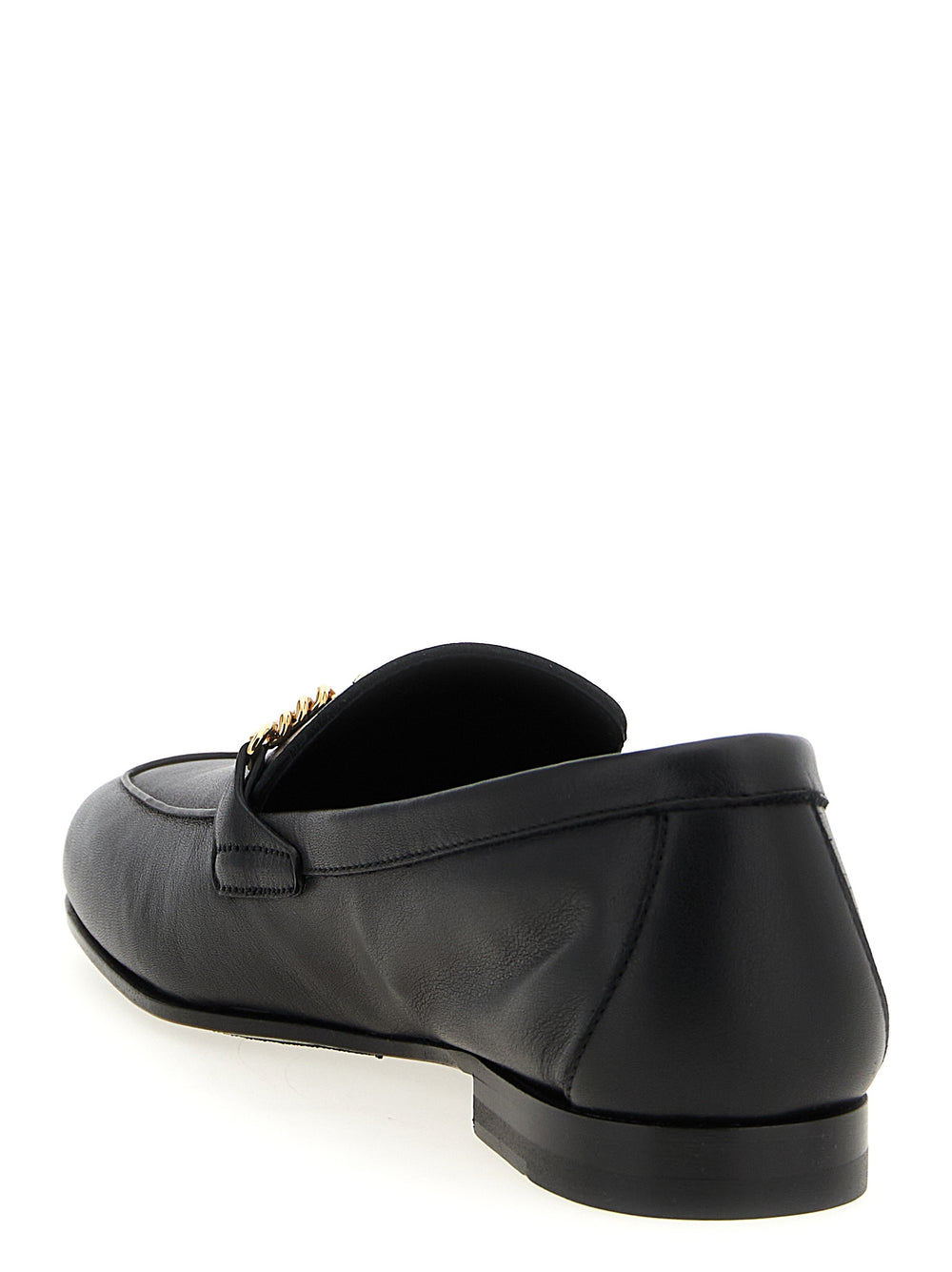 Versace Calfskin Slip-On Loafers in Black