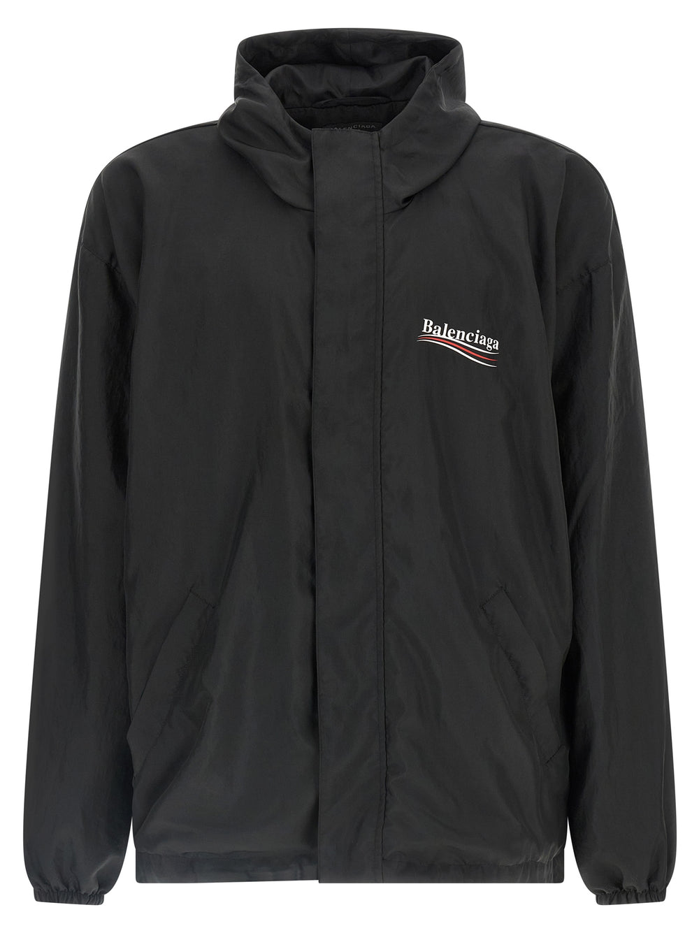 Balenciaga 100% Polyester Shell Jacket in Black