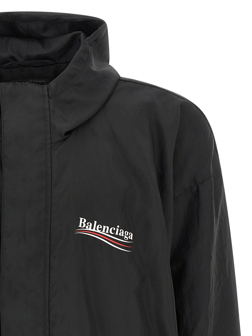 Balenciaga 100% Polyester Shell Jacket in Black