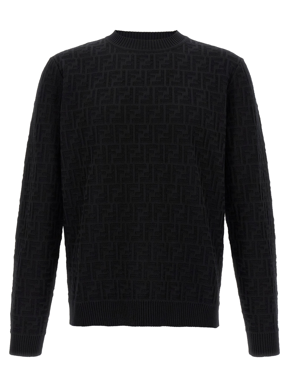 Fendi Βαμβακερή Ζακέτα FF Jacquard σε Μαύρο