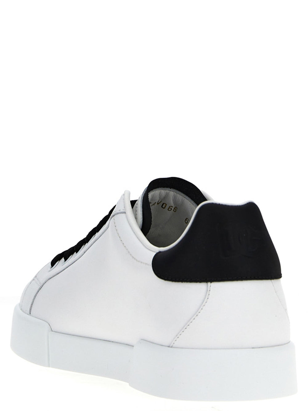 Dolce & Gabbana Calfskin Low Top Sneakers in White and Black