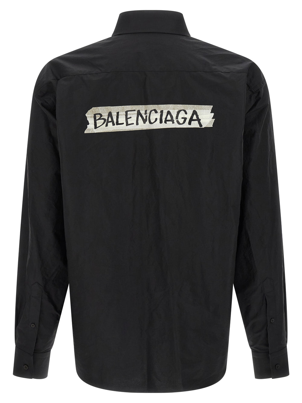 Balenciaga 100% Cotton Poplin Shirt in Black