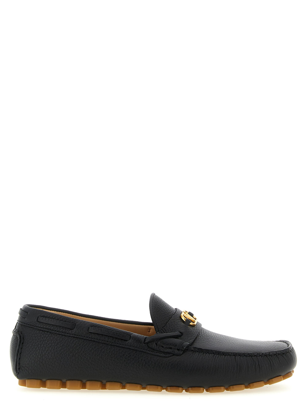 Valentino Garavani Calfskin Slip-On Loafers in Black