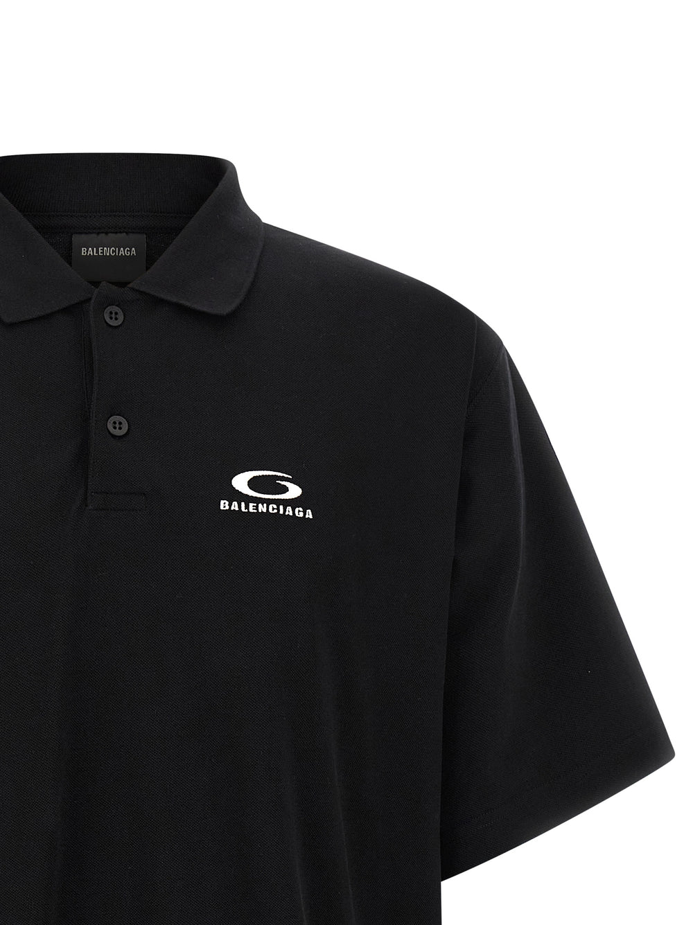 Balenciaga Βαμβακερό Polo από 100% βαμβάκι σε Μαύρο