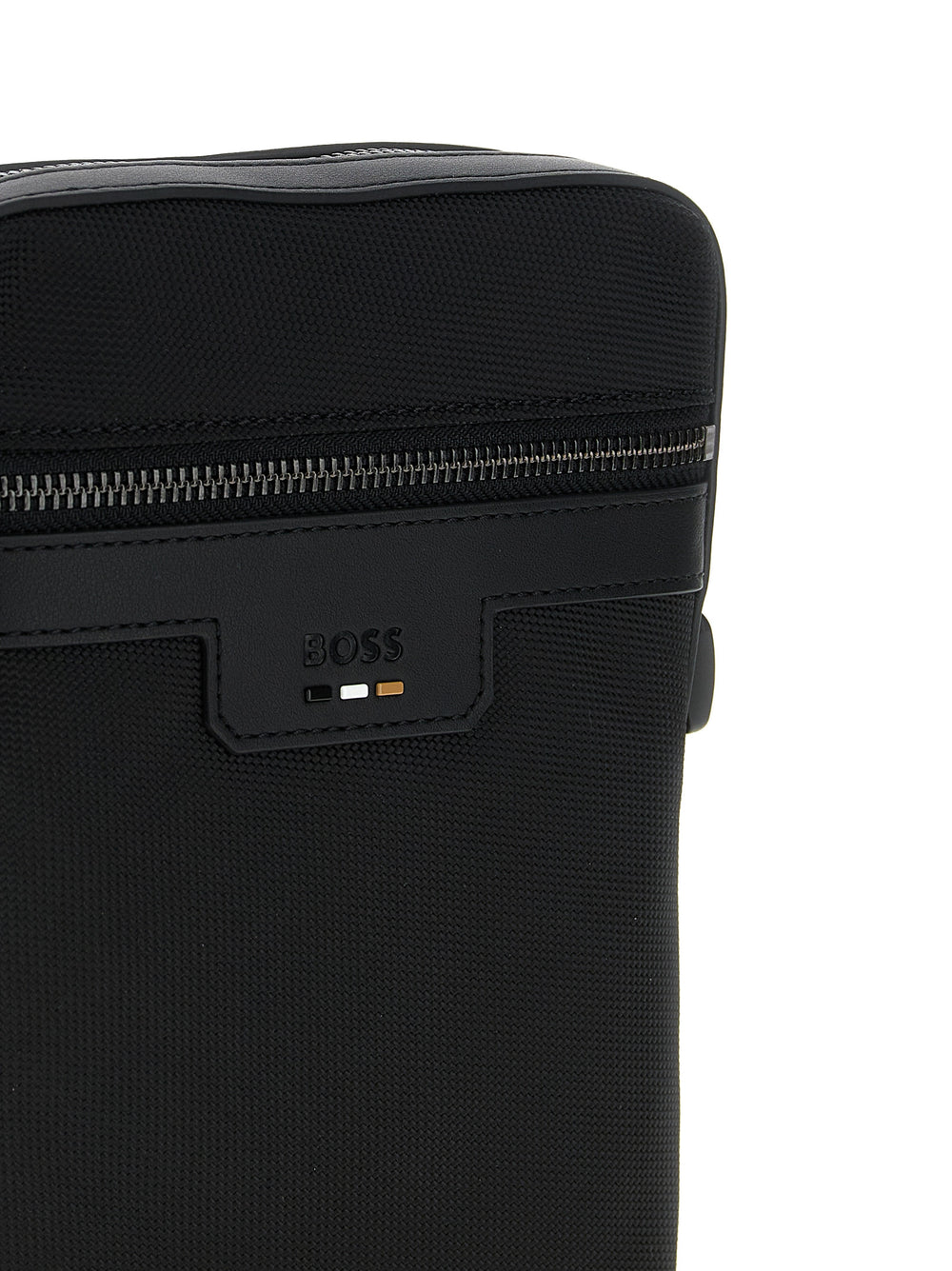 Black Polyester Crossbody Bag
