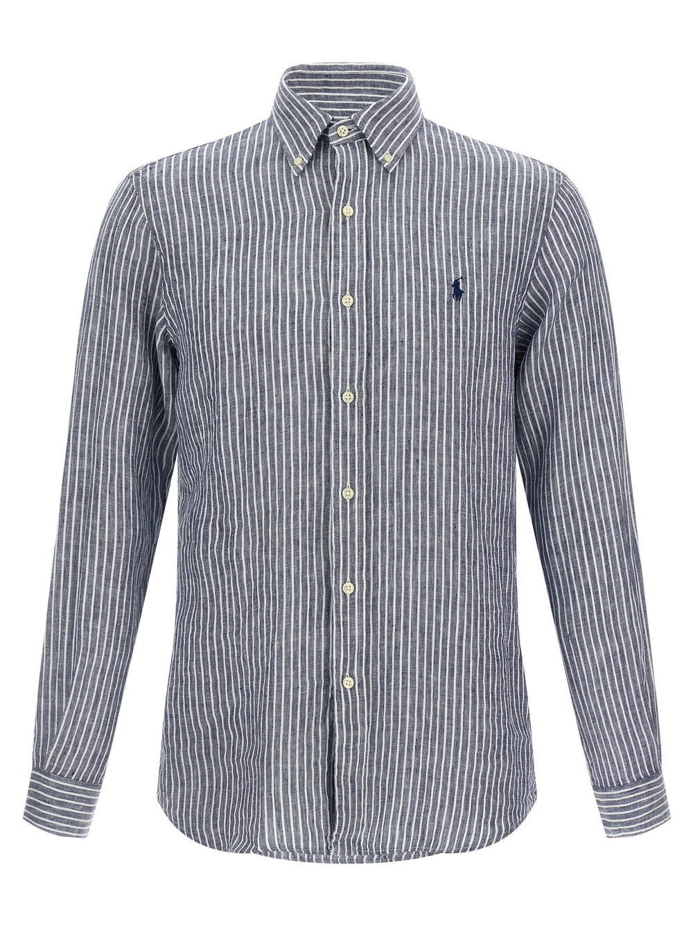 Blue Linen Blouse